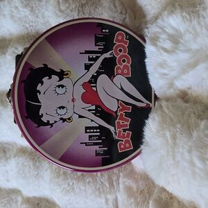 Vintage Collectible Betty Boop Round Tin w/handle
